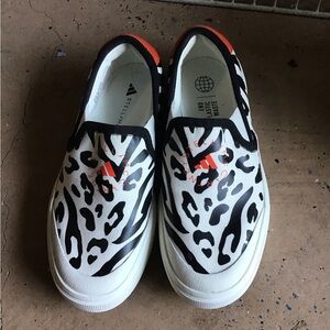 ADIDAS Stella McCartney Black and White Slip-On Shoes